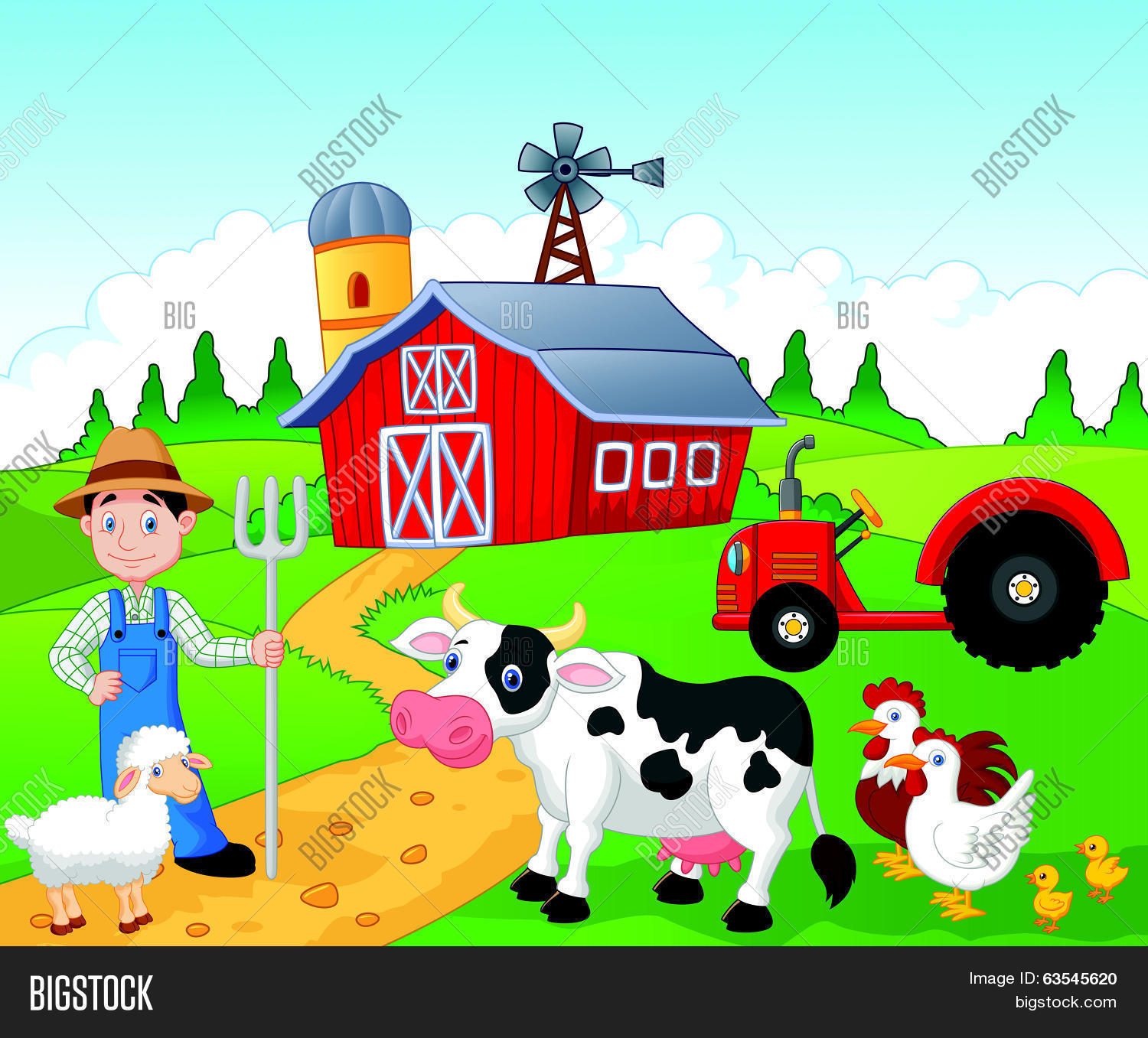 Farmer Cartoon Vector & Photo (Free Trial) | Bigstock