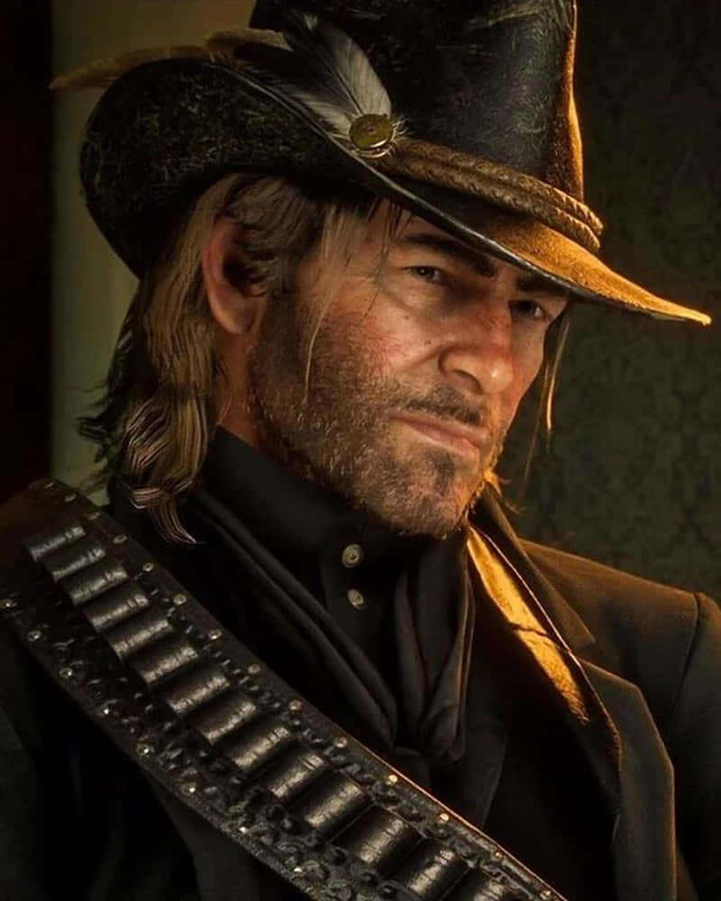 Download Pixel 3xl Red Dead Redemption 2 Background Arthur Morgan Black  Suit | Wallpapers.com