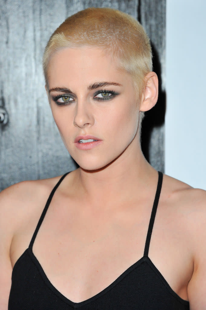 Kristen Stewart's Platinum Buzz Cut, and 9 More Celebrity Blond Hair Looks  of the Week