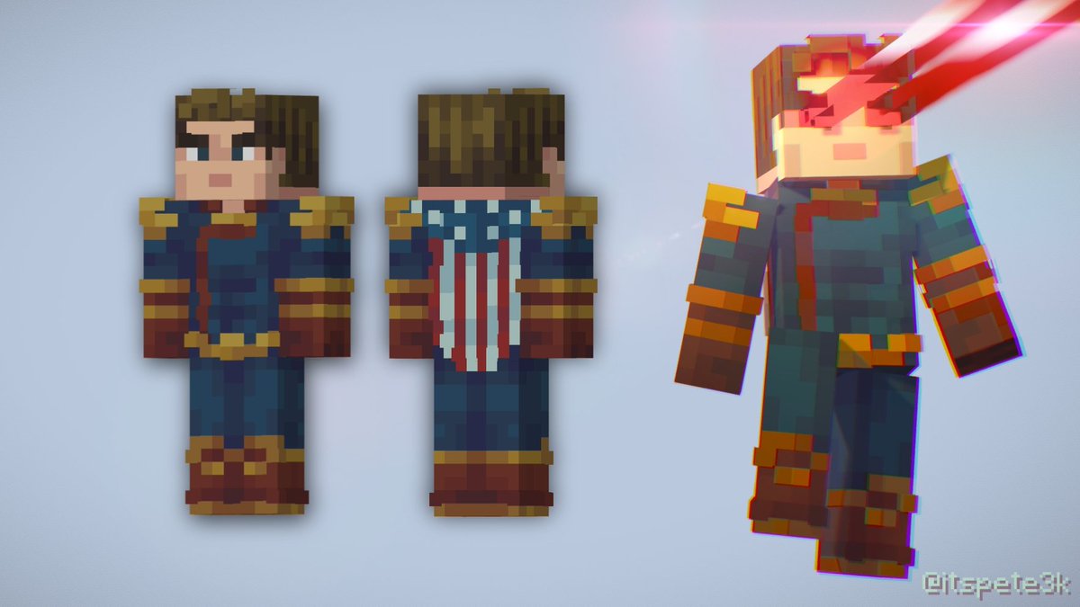 Yummers Made Homelander from The Boys, been putting this one for weeks  but finally got off my ass to do this. Inspired by @omarhafizd #Minecraft  #Blockbench #Minecraftskin #Pixelart