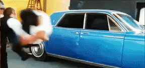 Car Slam Gif | Cliff Booth and Bruce Lee Fight / Braddu Pittu Prease | Know  Your Meme