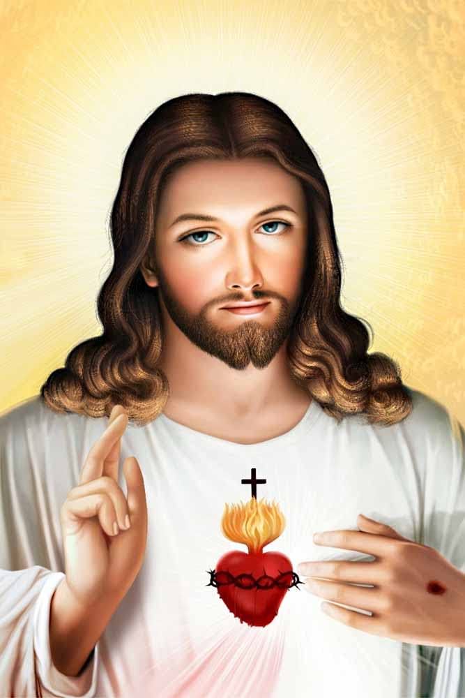 wallpics® Lord Jesus Christ Painting Poster Waterproof Vinyl Sticker ...