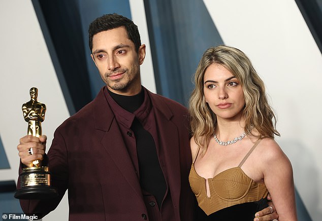 Riz Ahmed makes a stylish arrival with his wife Fatima Farheen Mirza at  2022 Vanity Fair party | Daily Mail Online