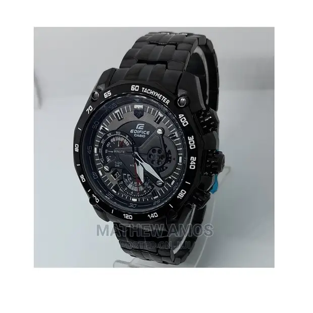 Casio Edifice Black Dial Chronograph Watch in Ifako-Ijaiye - Watches,  Mathew Amos | Jiji.ng