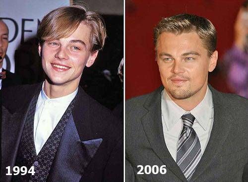 Image result for leonardo dicaprio young vs aged