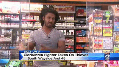 Indian gas station clerk/MMA fighter on Make a GIF