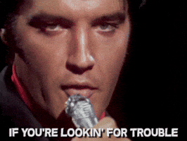 elvis presley trouble GIF