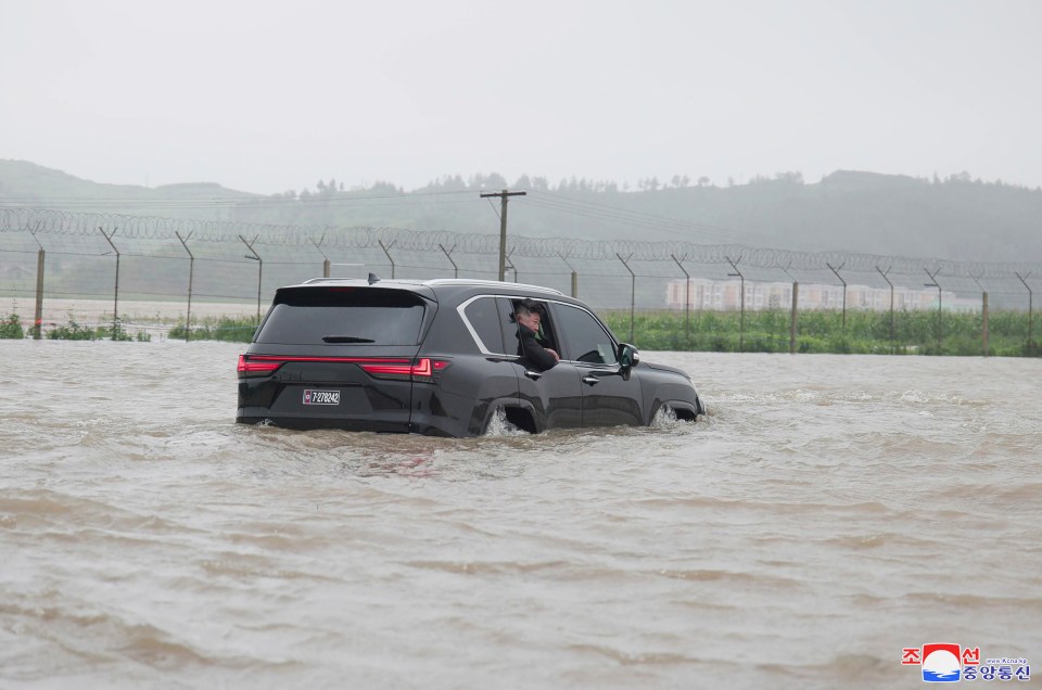 He previously inspected the apocalyptic floods which happened in July