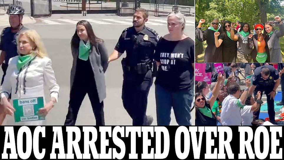 AOC is among Democrat members of Congress including fellow Squad members ARRESTED