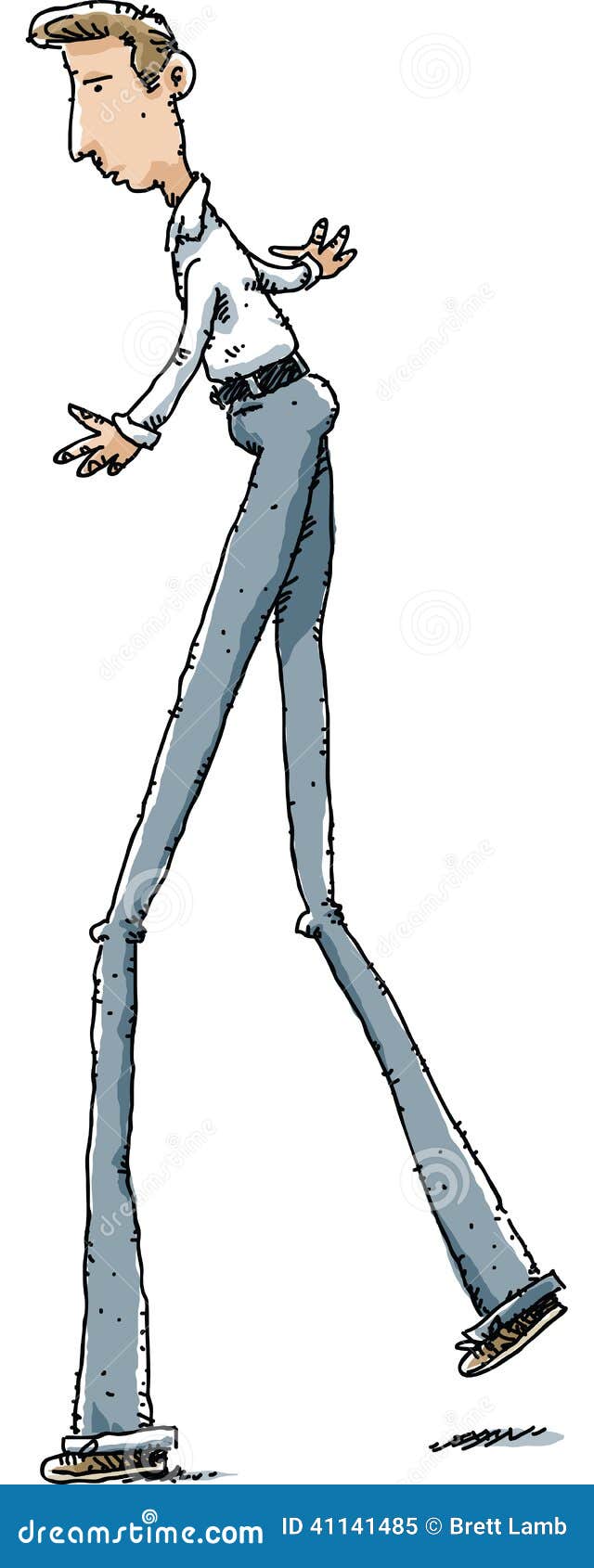 Long Legs Man stock illustration. Illustration of thin - 41141485