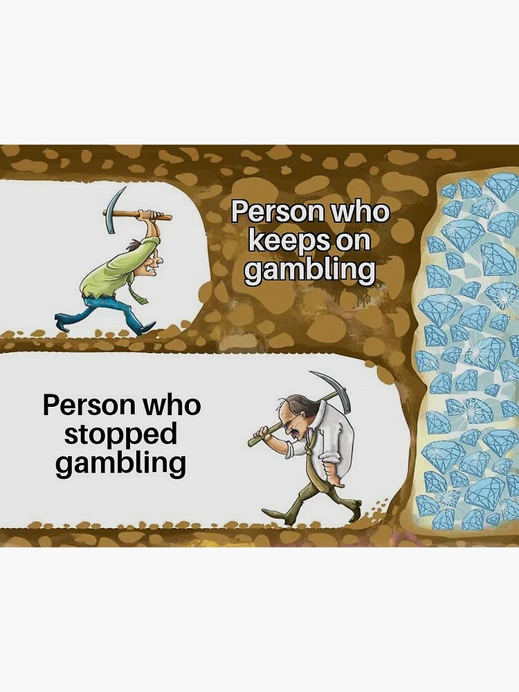 99% of gamblers quit before they hit big Sticker for Sale by BuyFromHere |  Redbubble