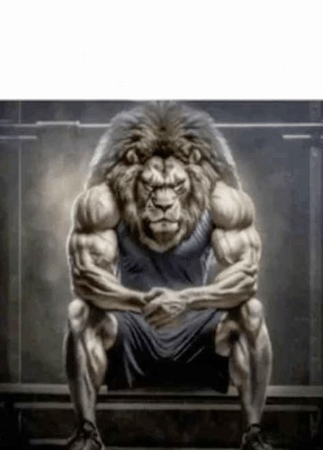 The pumped-up lion - Create meme / Meme Generator - Meme-arsenal.com