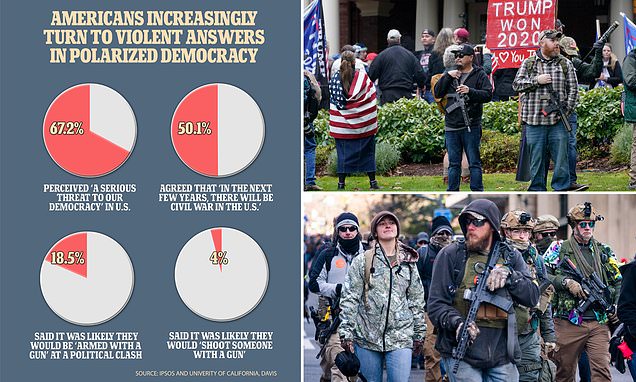 Americans survey violence University of California, Davis democracy threat civil war