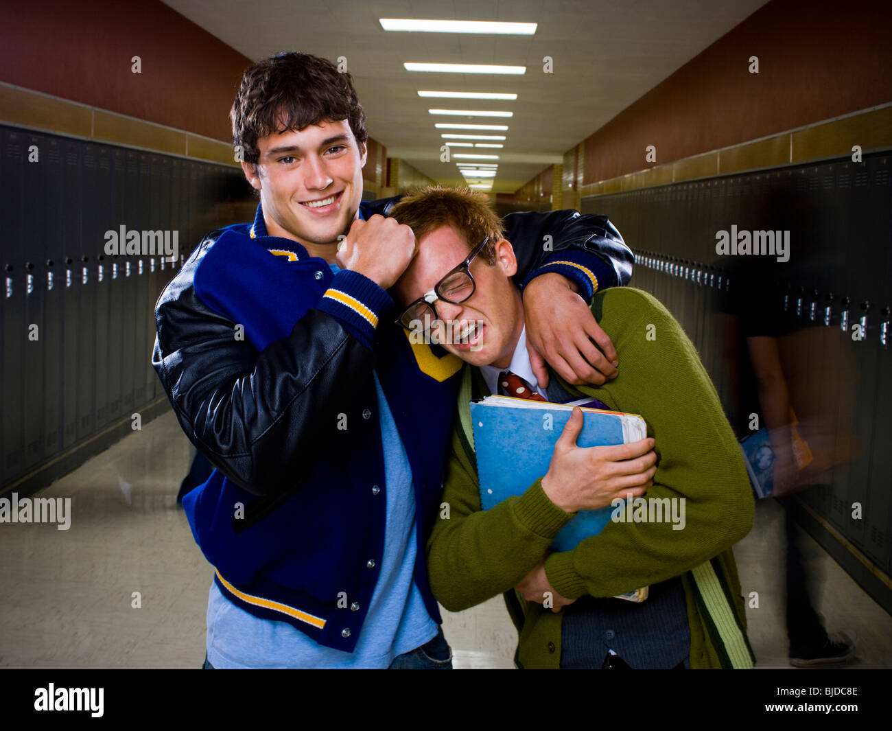 High School Jock and Nerd Stock Photo - Alamy