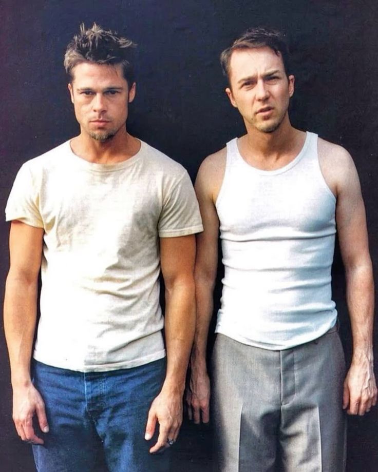 Tyler Durden and the Narrator in Fight Club (1999)