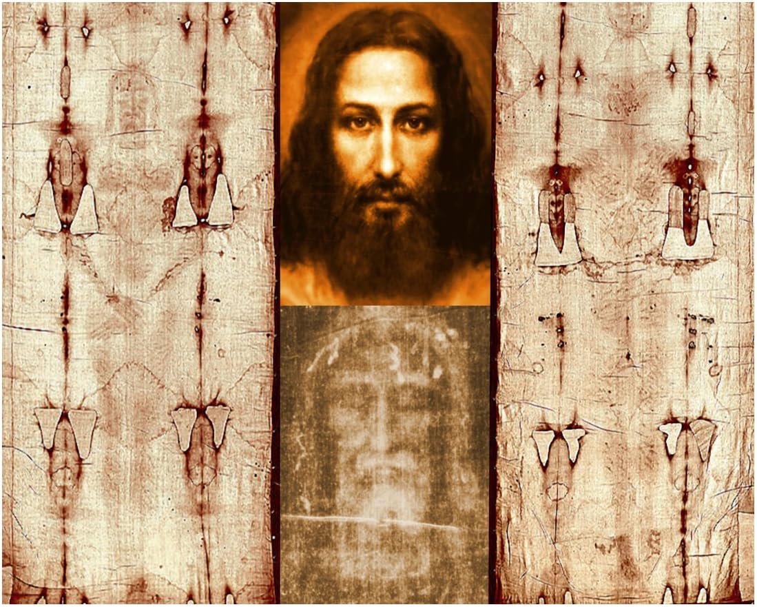Hispanic World The Shroud of Turin Mandylion Sudarium Holy Face Jesus  Christ (8x10) : Home & Kitchen