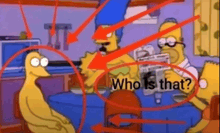 a cartoon of homer simpson sitting at a table with bart simpson and marge simpson .