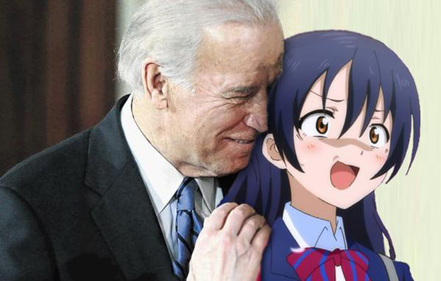 Joe Biden gets too close to anime girls - Album on Imgur