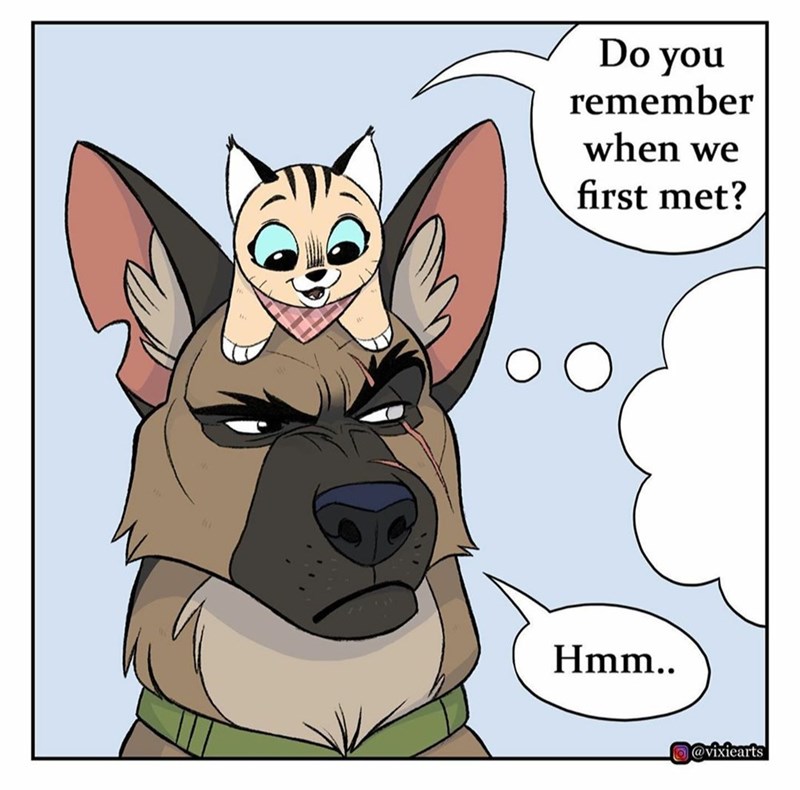Mammal - Do you remember when we first met? Hmm.. O @vixiearts