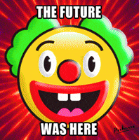 Clown Thank You GIF by PEEKASSO
