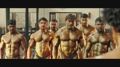 I' Movie more risk fighting scene in indian cinemas on Make a GIF