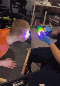 Kid looking at lights