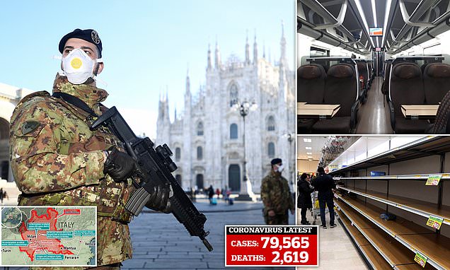 World reaches coronavirus 'tipping point' as five deaths spark panic in Italy