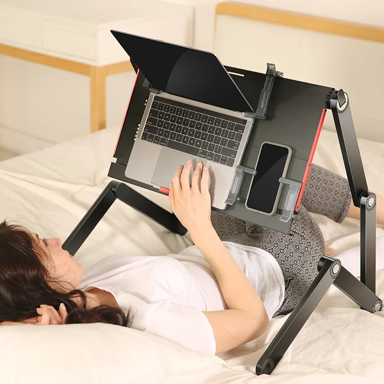 Source 2021 Lying holder Height Adjustable Aluminum Folding Bed Laptop  Portable Stand For Bed on m.alibaba.com