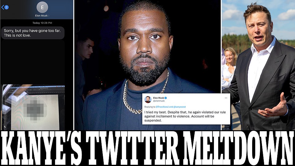Elon Musk sanctions Kanye West for tweeting a picture of a swastika inside a Star of David