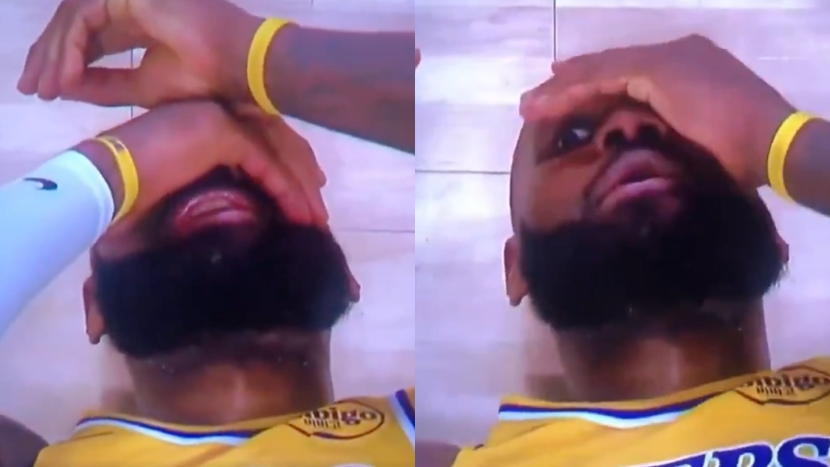 WATCH: LeBron James caught peeking after absurd flop vs ...