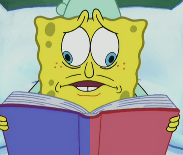 SpongeBob Reading Two Pages at Once | Know Your Meme