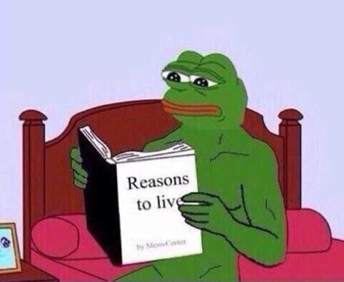 תוצאת תמונה עבור pepe reasons to live