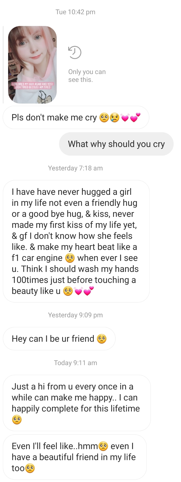 r/sadcringe - Why do i get messenges like this so often i dont even know how to reply ...