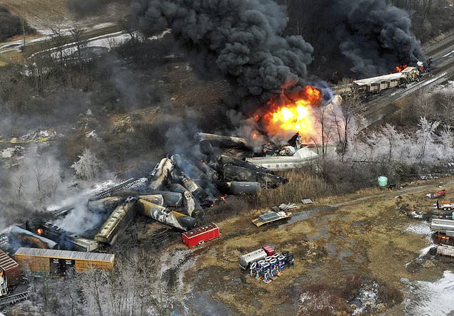 Urgent evacuation issued for thousands living in Ohio village after train derailment