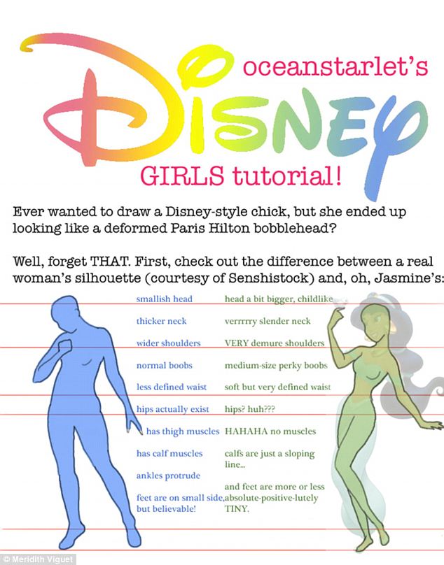 Who's the fairest? deviantART user oceanstarlet, AKA Meridith Viguet, posted a tongue-in-cheek but highly educational tutorial on drawing Disney princesses