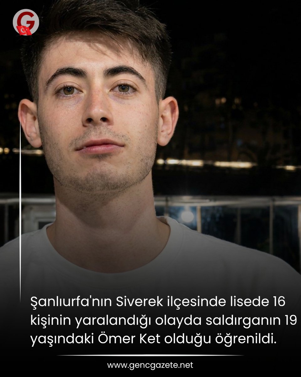 Şanlıurfa'nın Siverek ilçesinde lisede 16 kişinin yaralandığı olayda  saldırganın 19 yaşındaki Ömer Ket olduğu öğrenildi. #sondakika #şanlıurfa  #siverek #ömerket #silahlısaldırı #gündem #haber #lise #urfa
