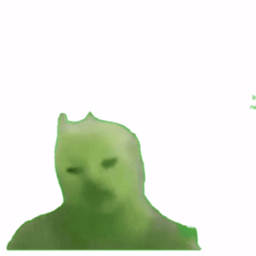a green silhouette of a person 's head with a white background
