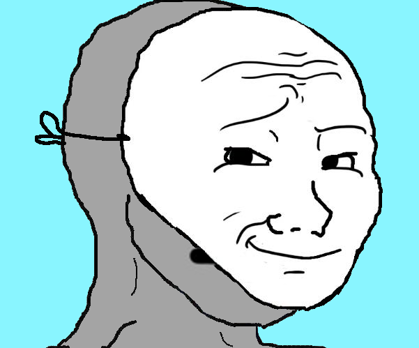 NPC wojak smirk mask | NPC Wojak | Know Your Meme