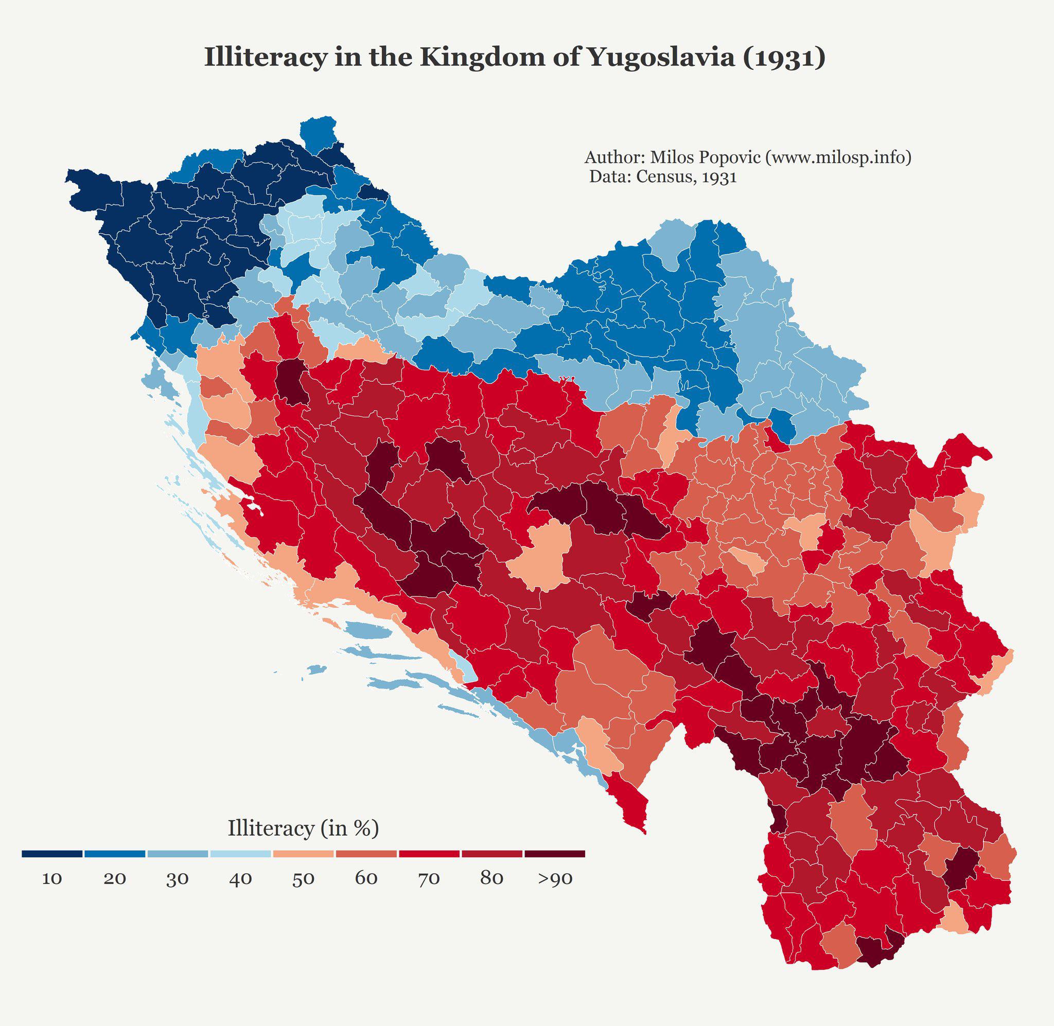 Literacy in the Kingdom of Yugoslavia : r/europe