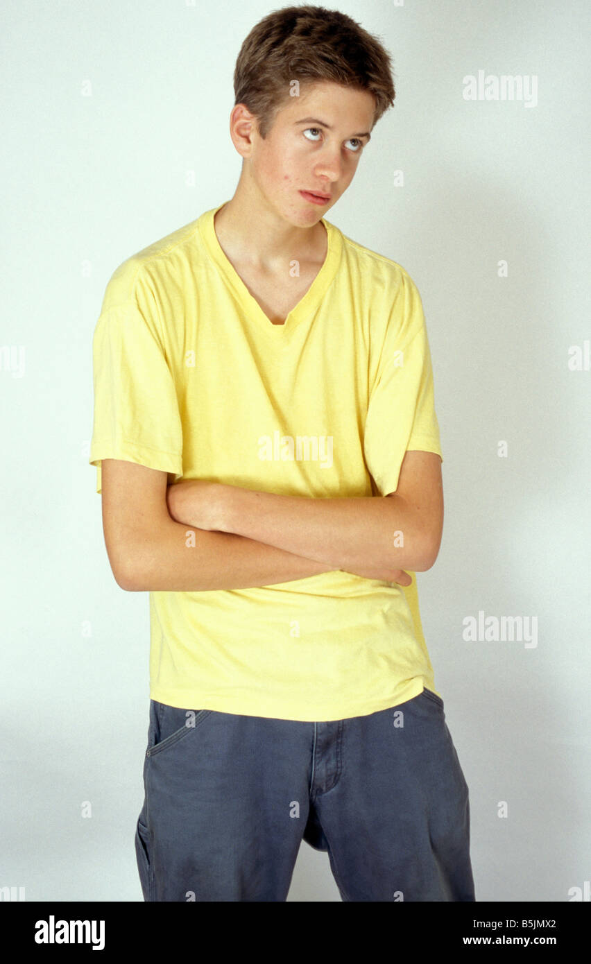 thin-teenage-boy-in-mood-B5JMX2.jpg