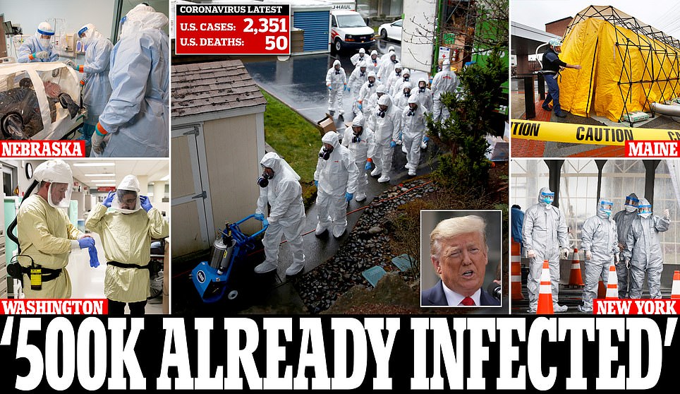 America braces for coronvirus collapse: Only 100,00 ICU beds and 10 MILLION may be