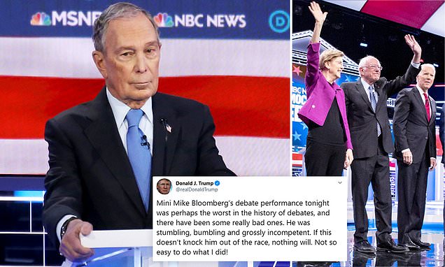 Mike Bloomberg shrugs off beatdown in Las Vegas debate as his campaign says he's 'just