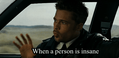 Image result for pitt insane gif