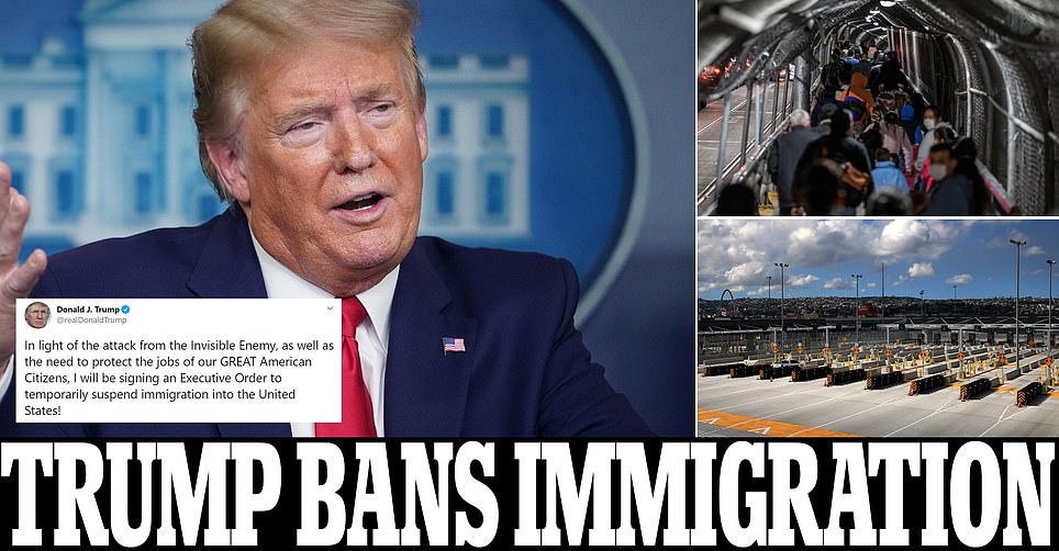 Donald Trump bans immigration into the U.S. with executive order