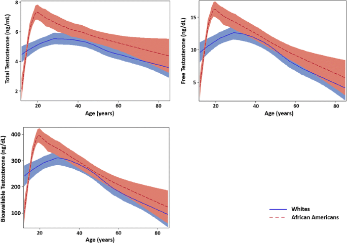 Racial Differences in Age-Related Variations of Testosterone Levels Among  US Males: Potential Implications for Prostate Cancer and Personalized  Medication | Journal of Racial and Ethnic Health Disparities