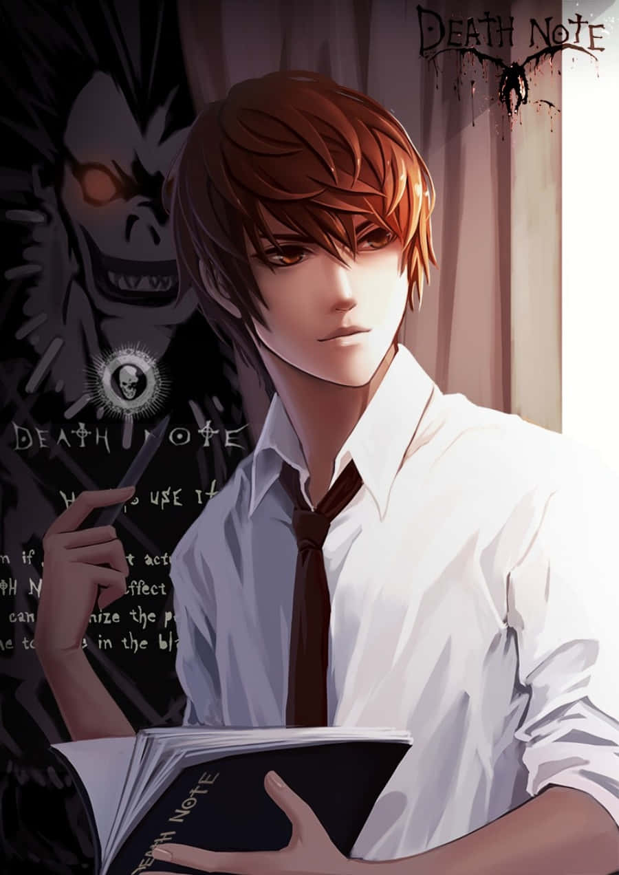 Download Light Yagami, Kira, with the power of The Death Note |  Wallpapers.com