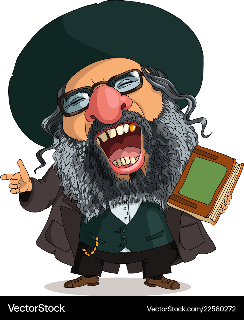 Funny Jew Cartoon Character – Royalty-Free Vector | VectorStock