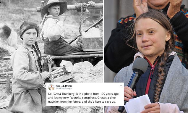 1898 photo of Greta Thunberg lookalike starts time travel claims
