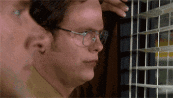 dwight schrute smirk GIF