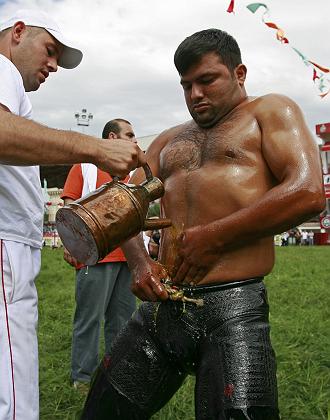 Oil Wrestling is the national sport of Turkey - Album on Imgur